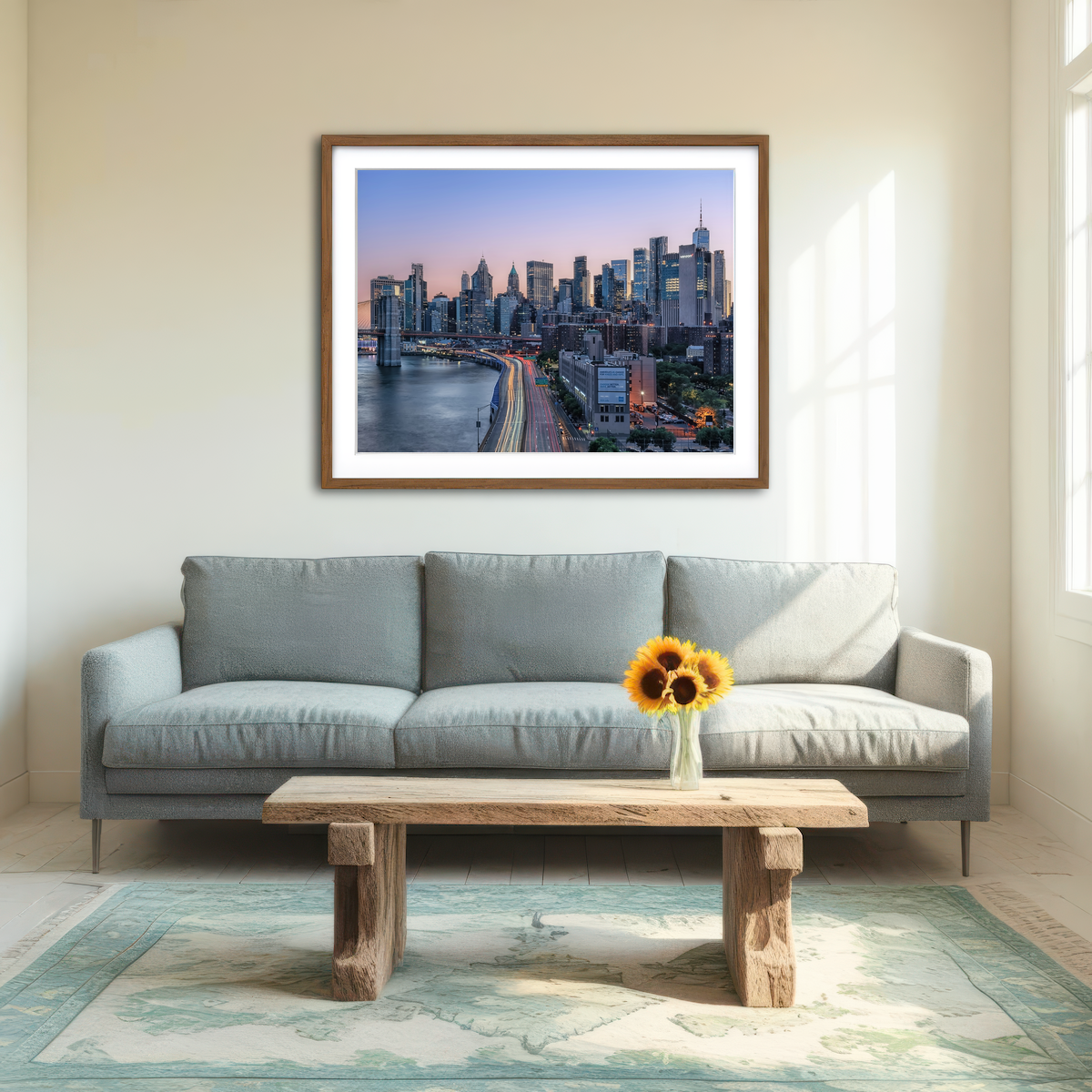 AUTO-MOCKUP ROOM | Manhattan Sunset Wall Art
