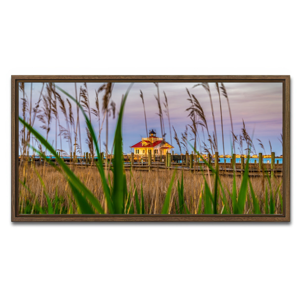 AUTO-MOCKUP WHITE | Manteo NC | 1 Piece | Walnut Framed Canvas | group=2x1