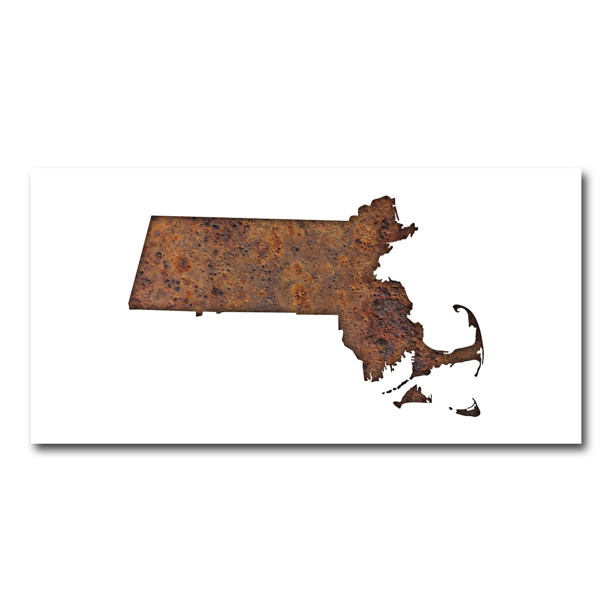 AUTO-MOCKUP WHITE | Map of Massachusetts | 1 Piece | Gallery Wrap Canvas | group=2x1