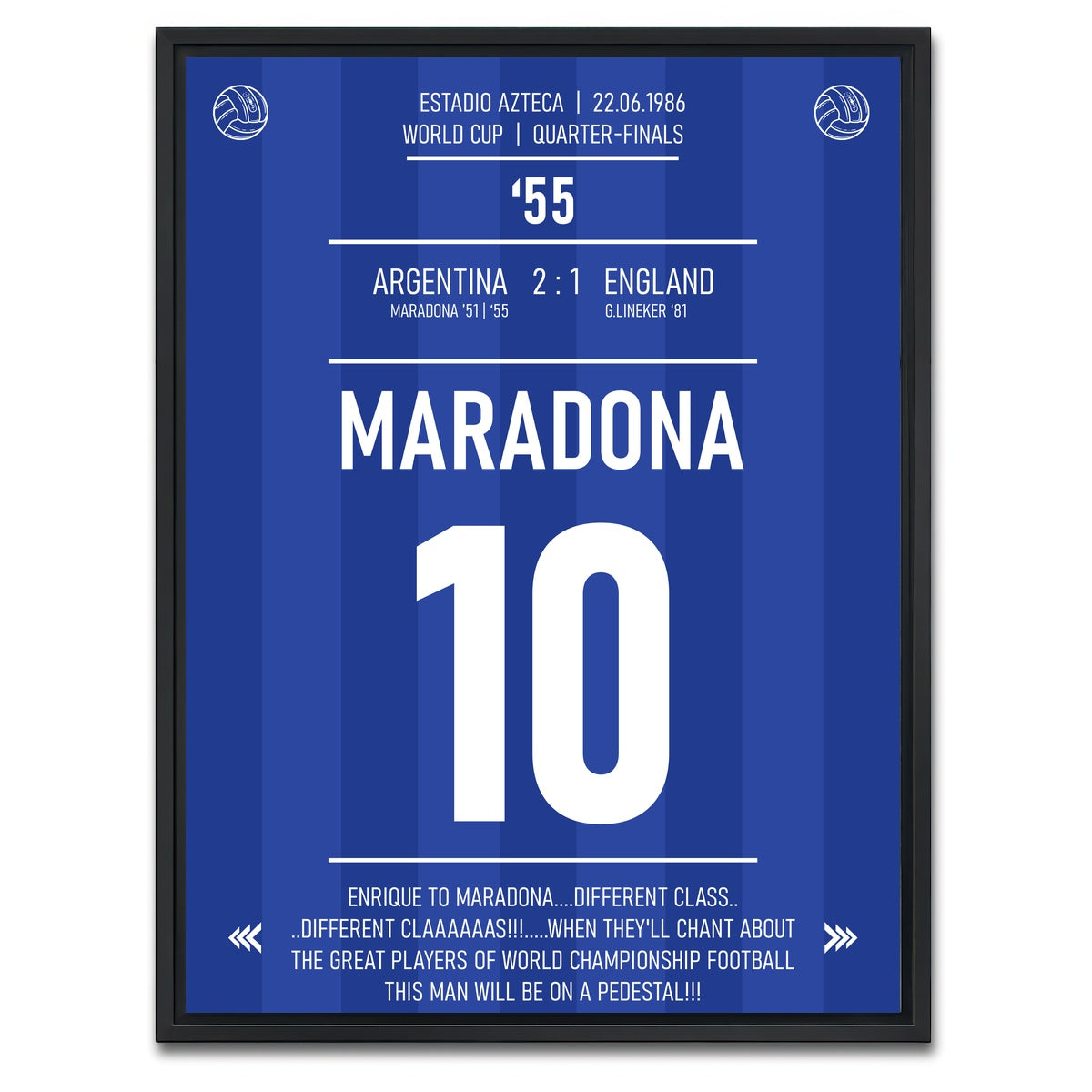 AUTO-MOCKUP WHITE | Maradona | 1 Piece | Black Framed Canvas | group=3x4