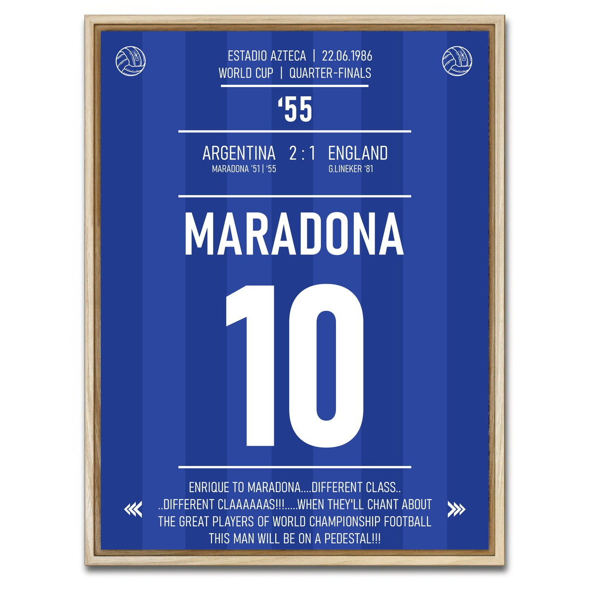 AUTO-MOCKUP WHITE | Maradona | 1 Piece | Natural Framed Canvas | group=3x4