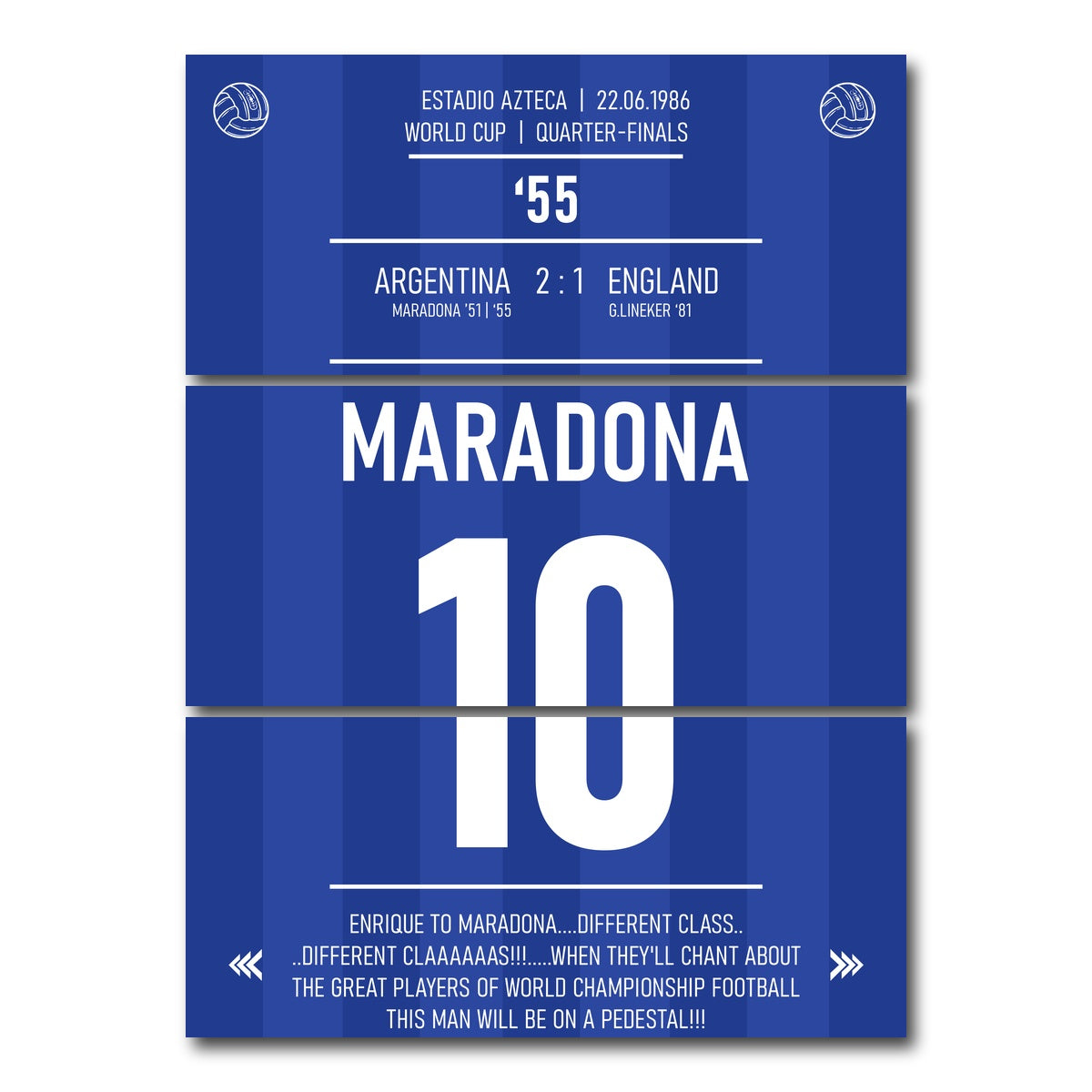 AUTO-MOCKUP WHITE | Maradona | 3 Piece | Gallery Wrap Canvas | group=8x18_stacked