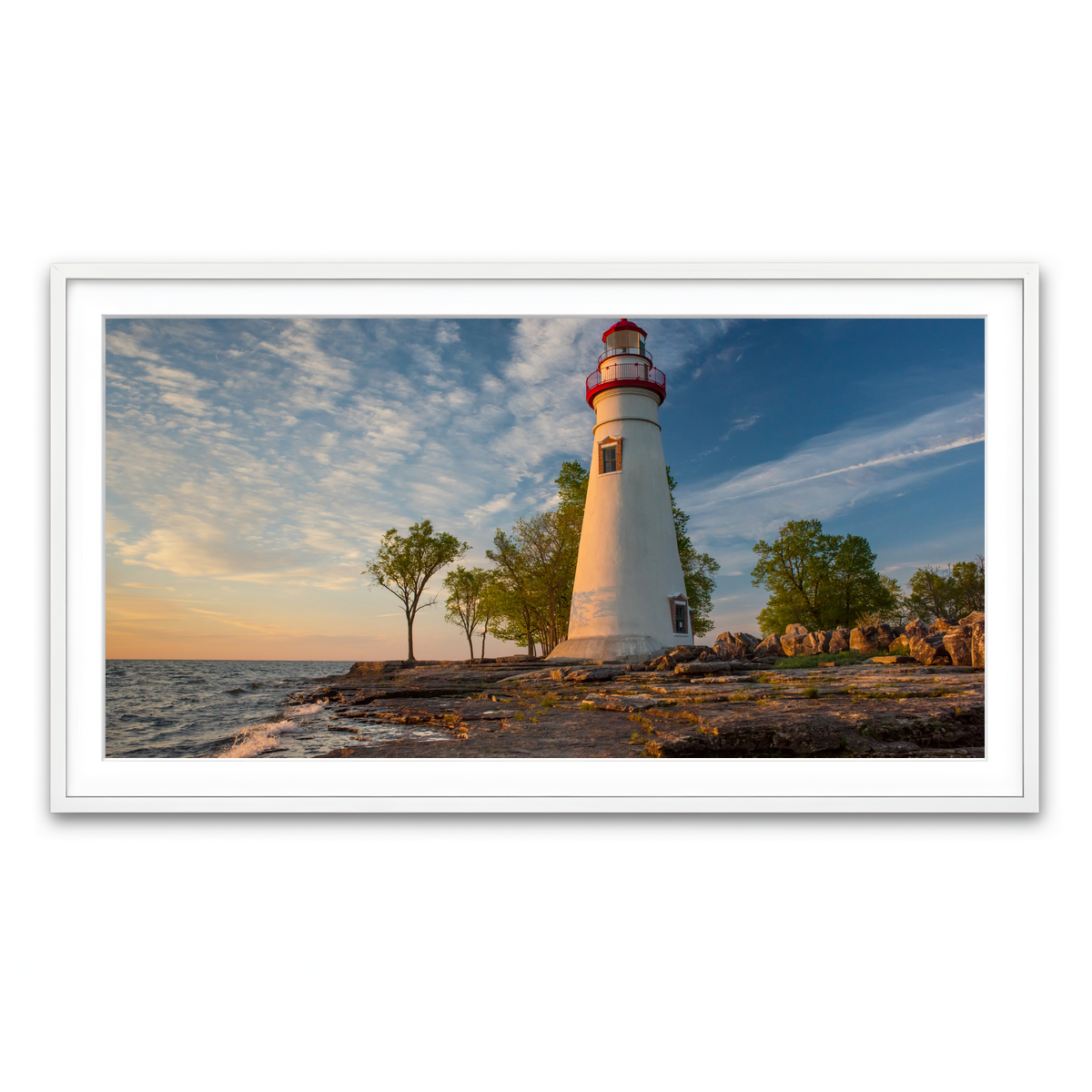 Framed Print 2x1 White