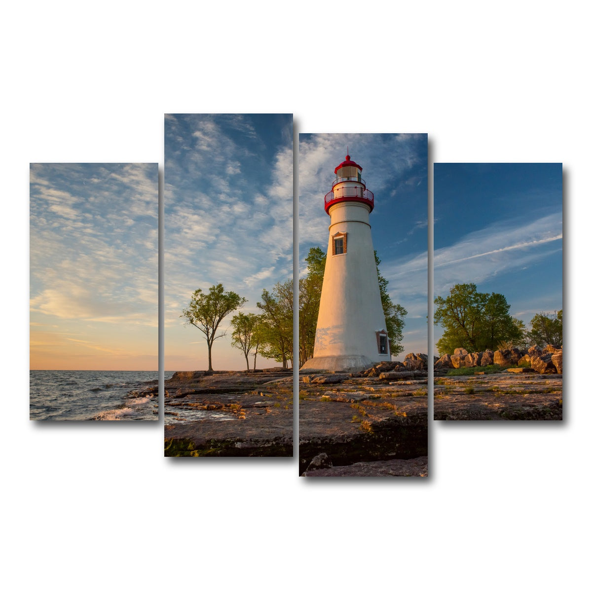 AUTO-MOCKUP WHITE | Marblehead Lighthouse | 4 Piece | Gallery Wrap Canvas | group=4_short