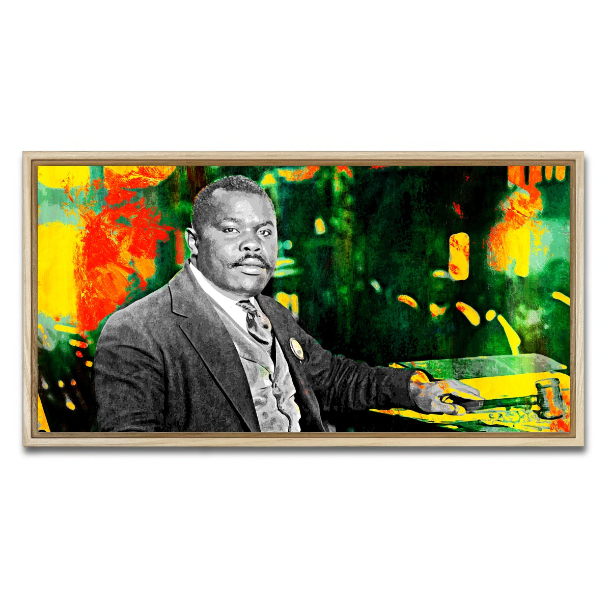 AUTO-MOCKUP WHITE | Marcus Garvey | 1 Piece | Natural Framed Canvas | group=2x1