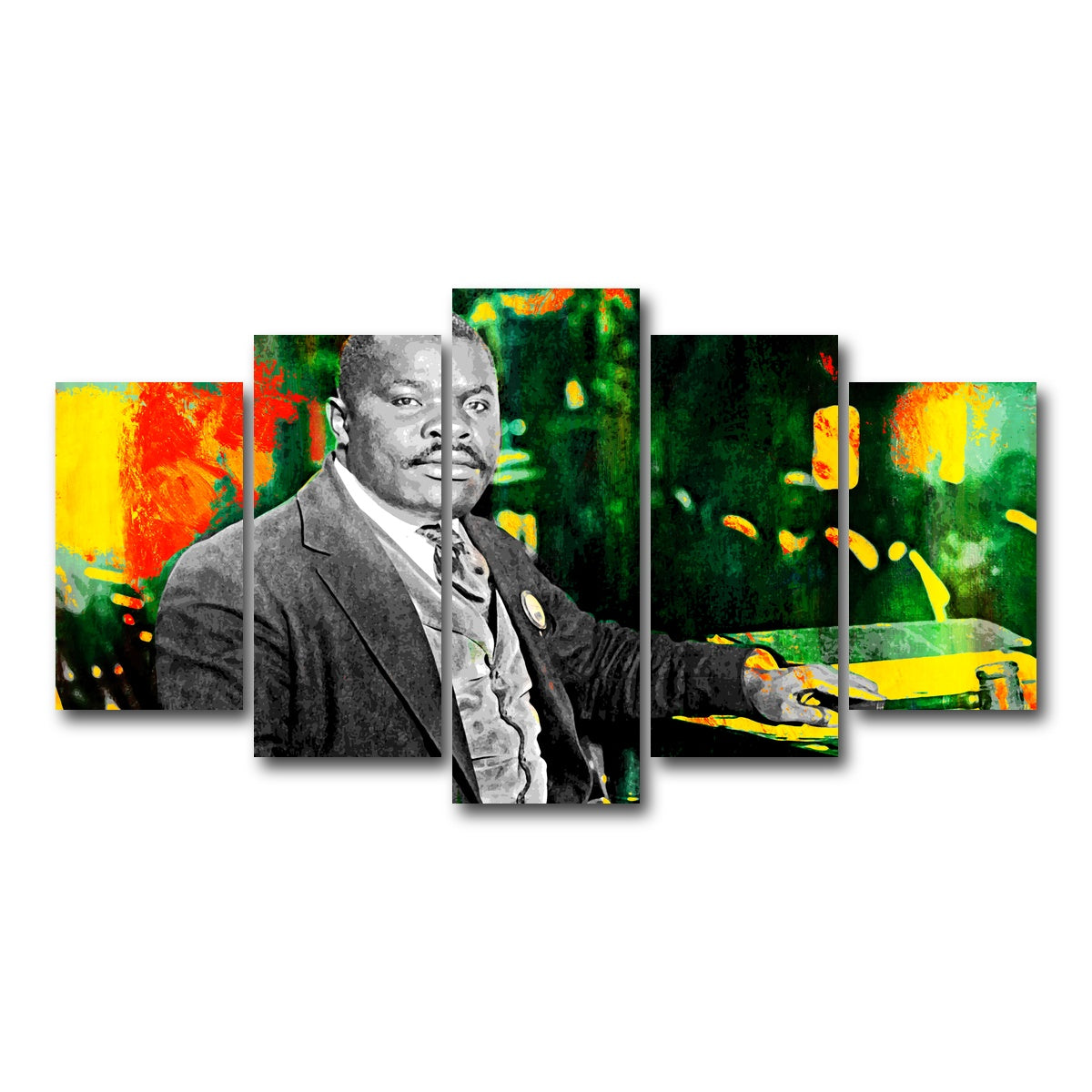 AUTO-MOCKUP WHITE | Marcus Garvey | 5 Piece | Gallery Wrap Canvas | group=5_normal