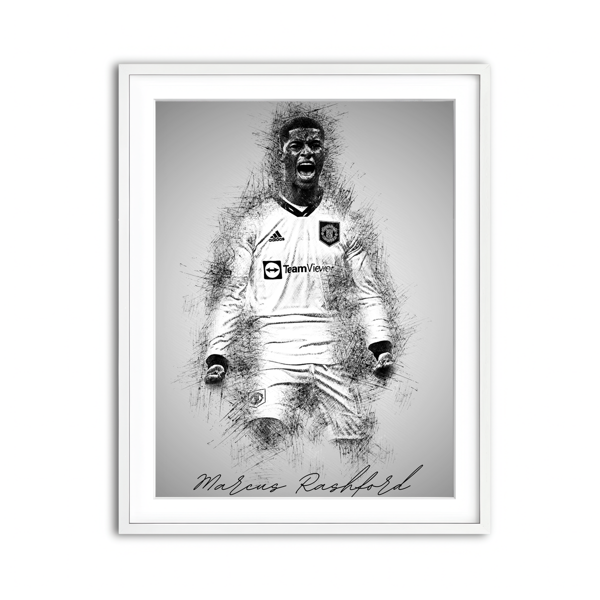 Framed Print 3x4 White