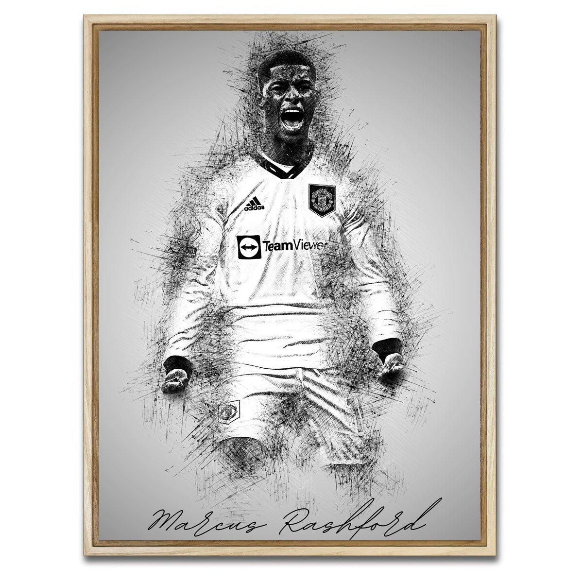 AUTO-MOCKUP WHITE | Marcus Rashford | 1 Piece | Natural Framed Canvas | group=3x4