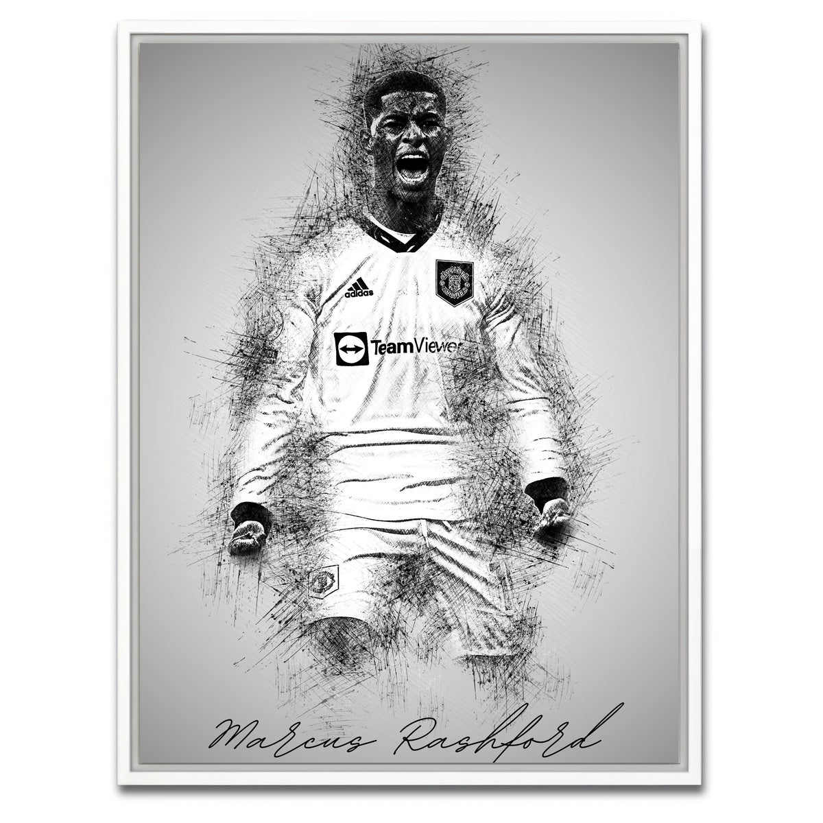 AUTO-MOCKUP WHITE | Marcus Rashford | 1 Piece | White Framed Canvas | group=3x4