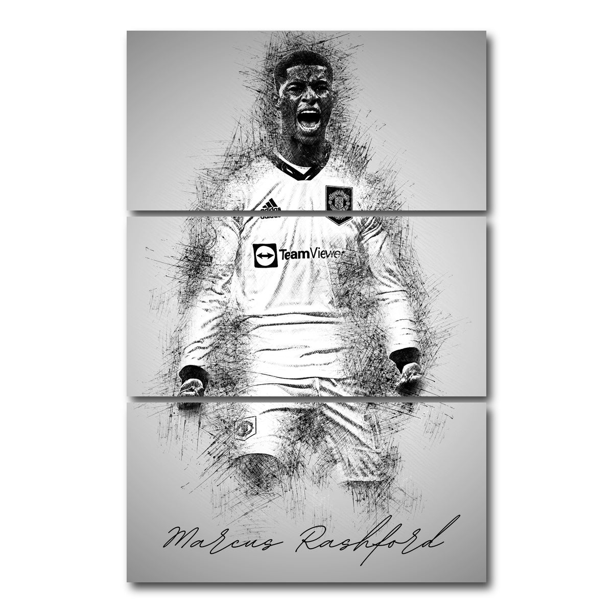 AUTO-MOCKUP WHITE | Marcus Rashford | 3 Piece | Gallery Wrap Canvas | group=12x24_stacked