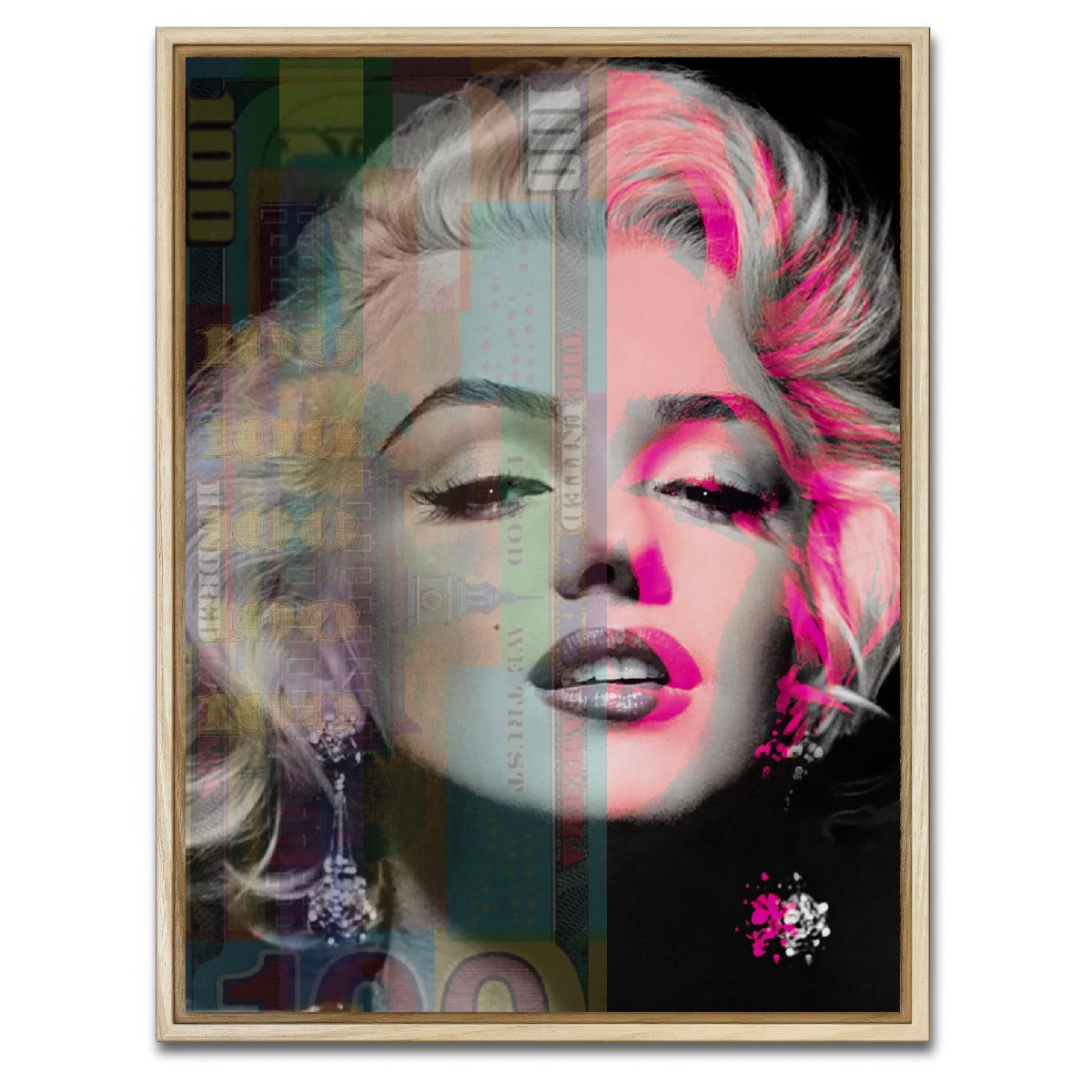 AUTO-MOCKUP WHITE | Marilyn 100 | 1 Piece | Natural Framed Canvas | group=3x4