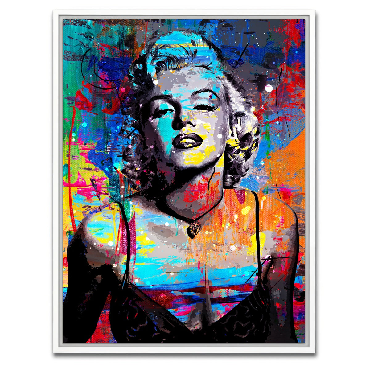 AUTO-MOCKUP WHITE | Marilyn Monroe Colors | 1 Piece | White Framed Canvas | group=3x4