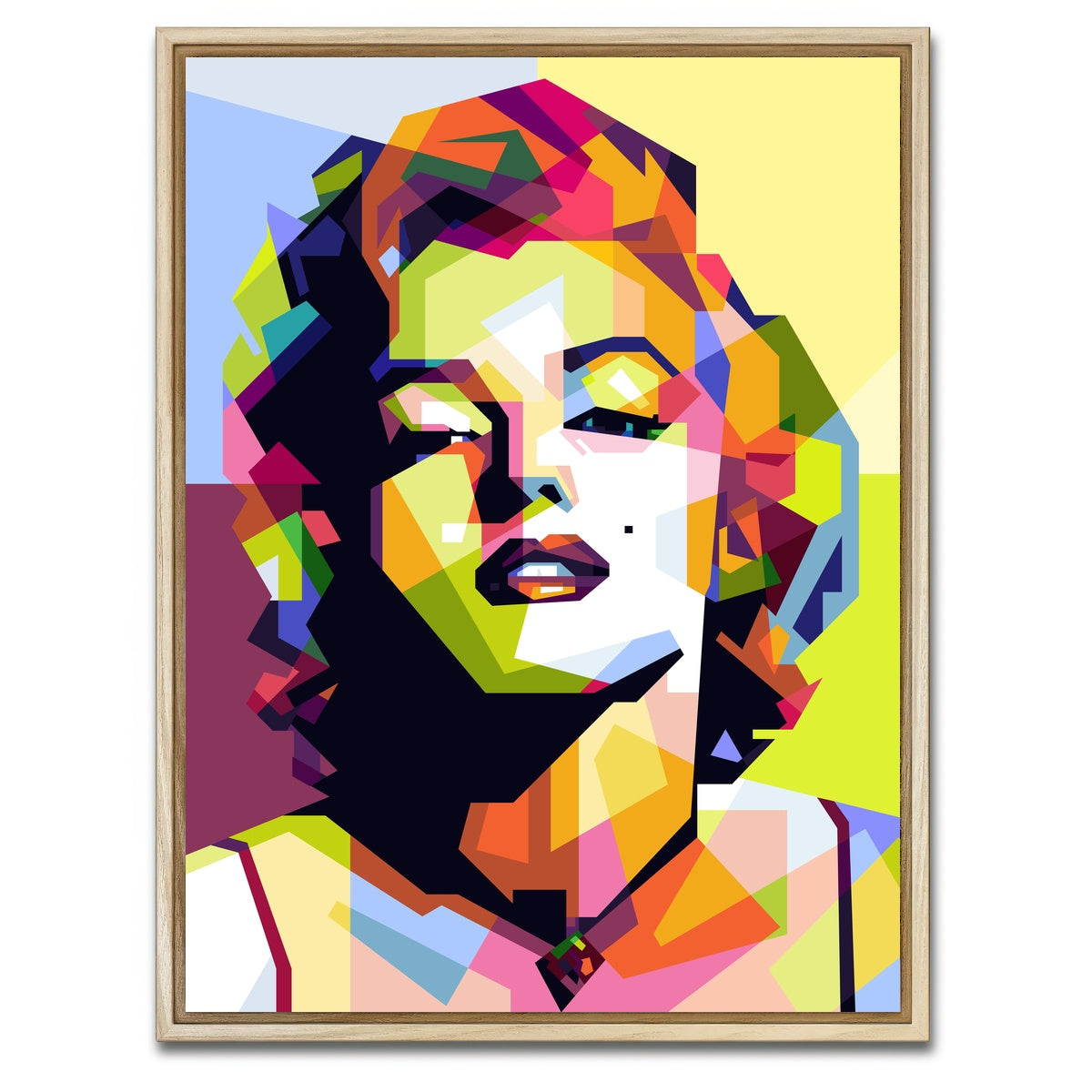 AUTO-MOCKUP WHITE | Marilyn Monroe Pop Art | 1 Piece | Natural Framed Canvas | group=3x4