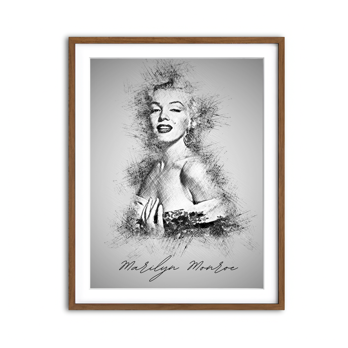 Framed Print 3x4 Walnut