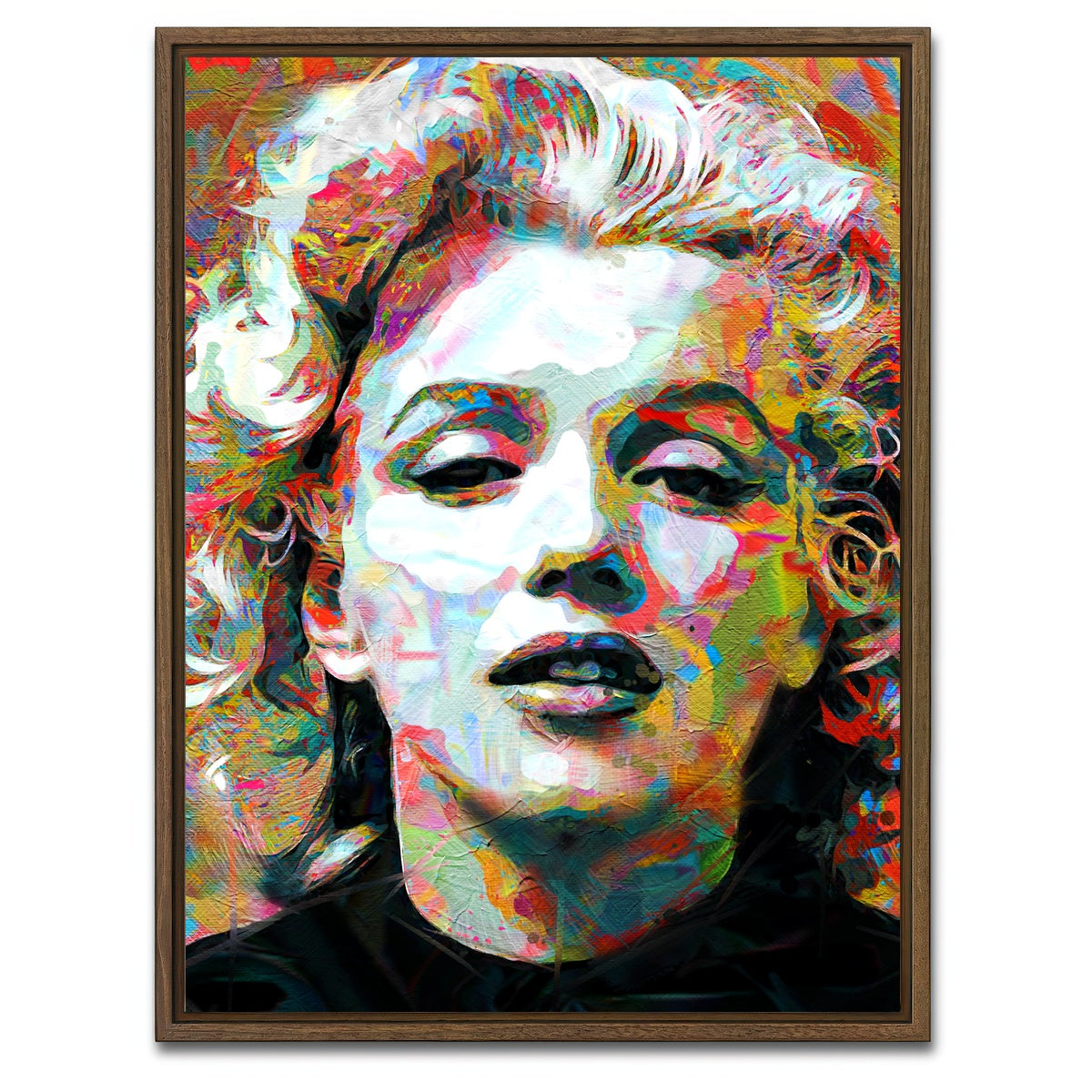AUTO-MOCKUP WHITE | Marilyn Paint | 1 Piece | Walnut Framed Canvas | group=3x4