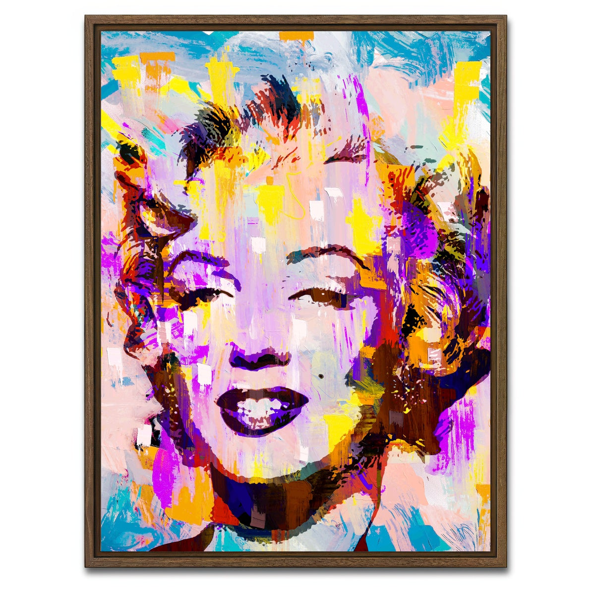 AUTO-MOCKUP WHITE | Marilyn Rain | 1 Piece | Walnut Framed Canvas | group=3x4