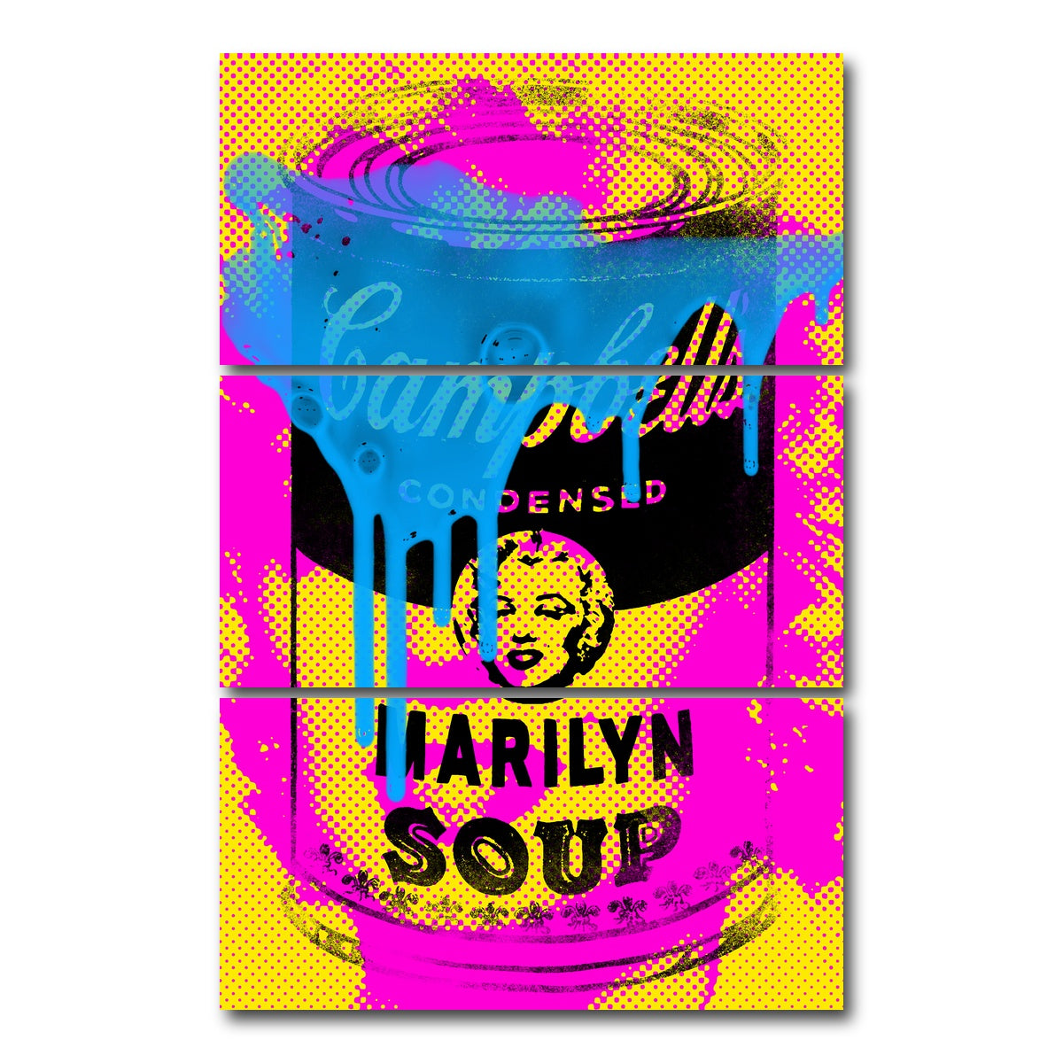 AUTO-MOCKUP WHITE | Marilyn Soup | 3 Piece | Gallery Wrap Canvas | group=12x24_stacked