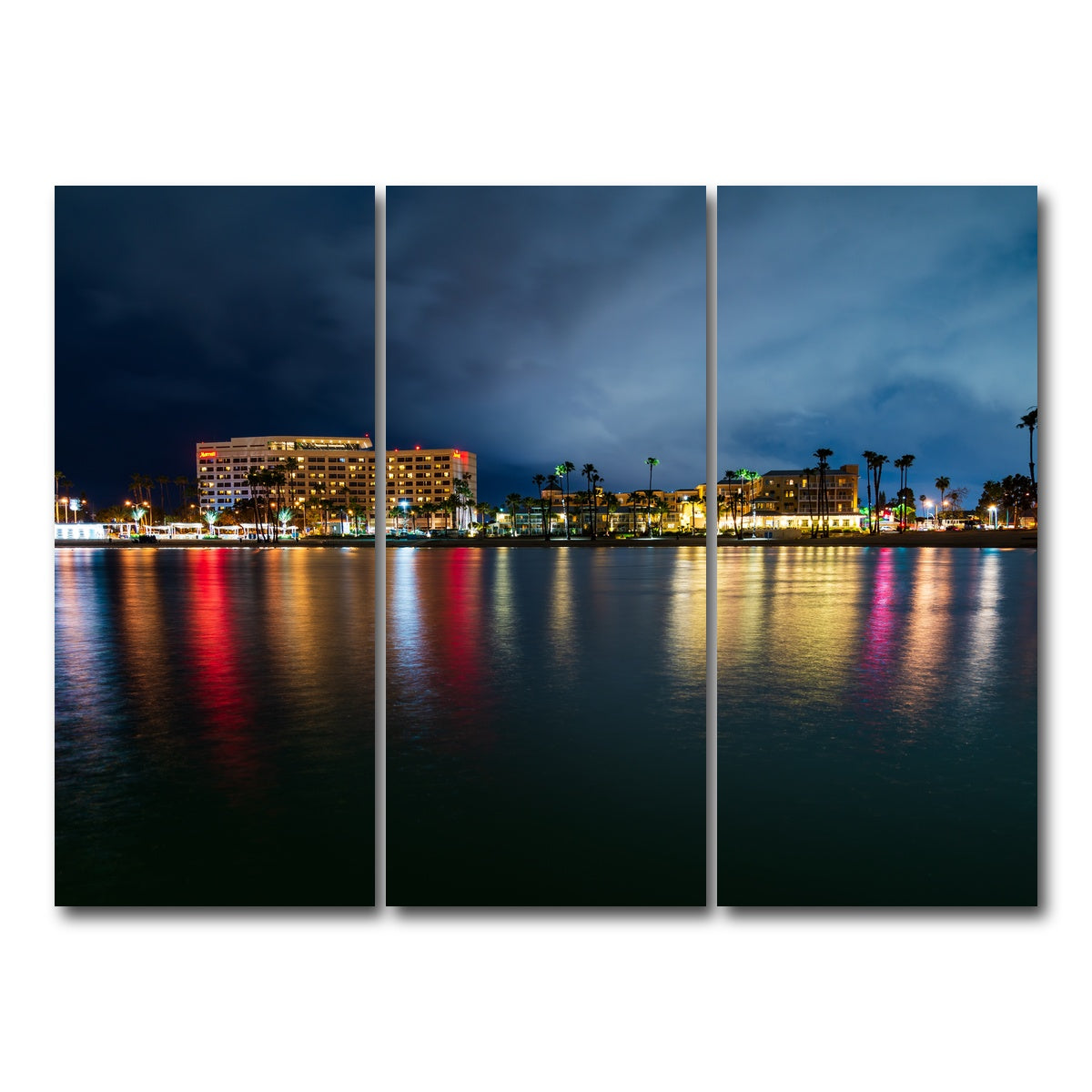 AUTO-MOCKUP WHITE | Marina Del Rey Cal | 3 Piece | Gallery Wrap Canvas | group=8x18