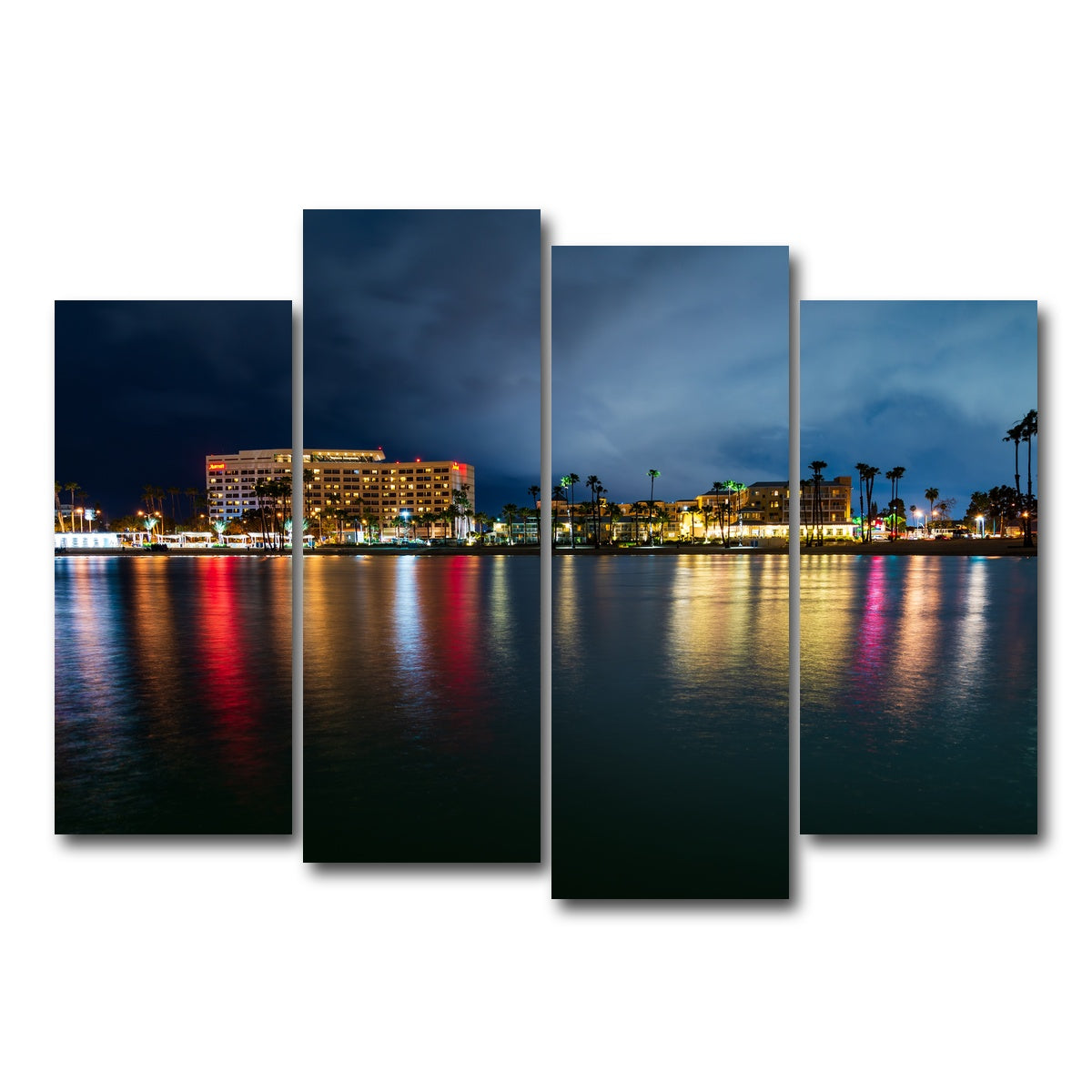 AUTO-MOCKUP WHITE | Marina Del Rey Cal | 4 Piece | Gallery Wrap Canvas | group=4_normal