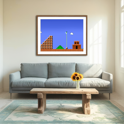 AUTO-MOCKUP ROOM | Mario Bros Finish Line Wall Art