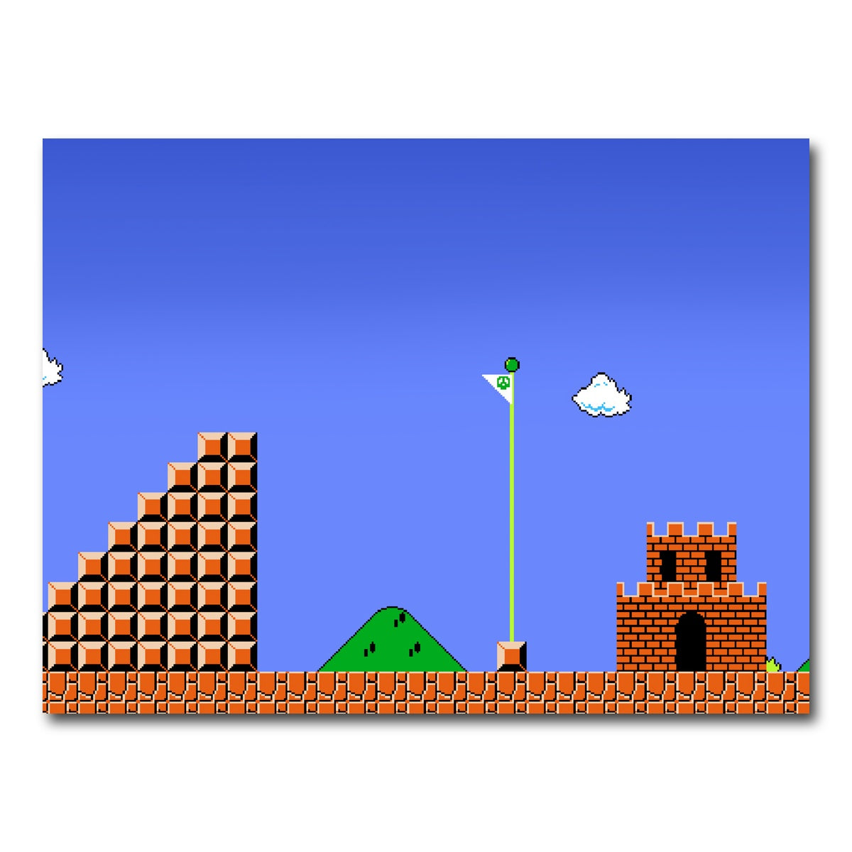 AUTO-MOCKUP WHITE | Mario Bros Finish Line | 1 Piece | Gallery Wrap Canvas | group=4x3