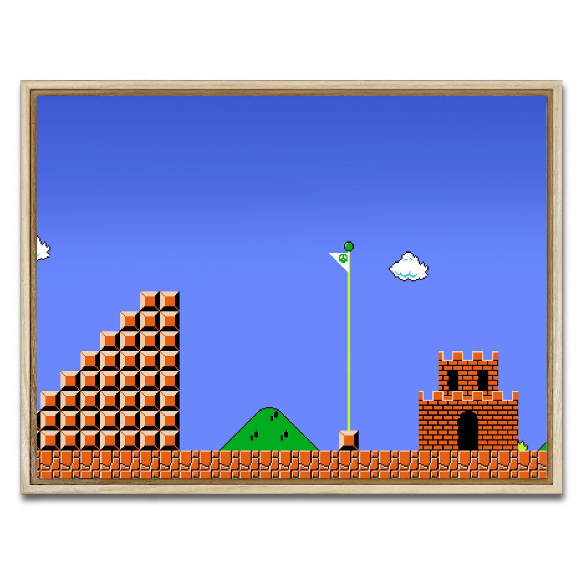 AUTO-MOCKUP WHITE | Mario Bros Finish Line | 1 Piece | Natural Framed Canvas | group=4x3
