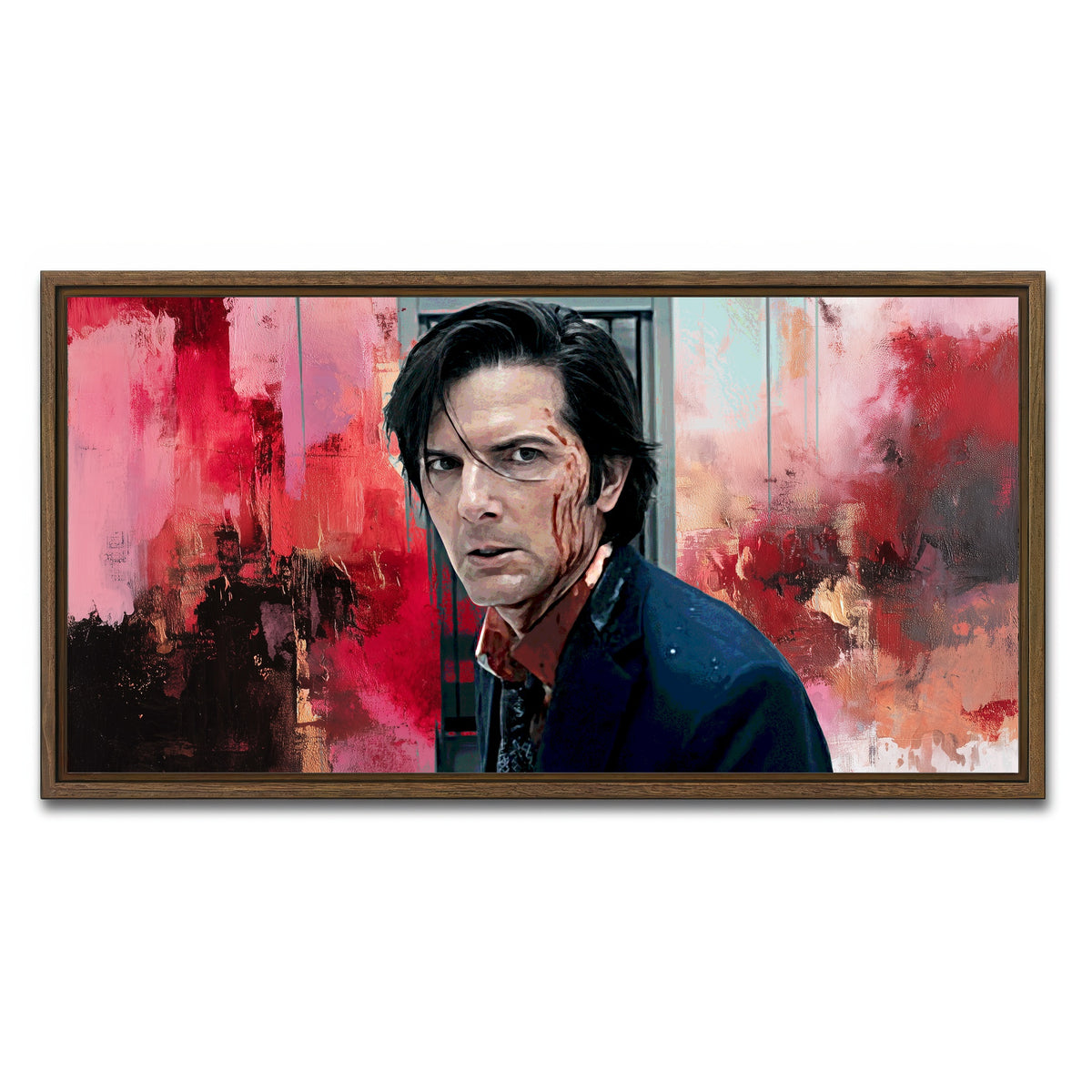 AUTO-MOCKUP WHITE | Mark Scout | 1 Piece | Walnut Framed Canvas | group=2x1