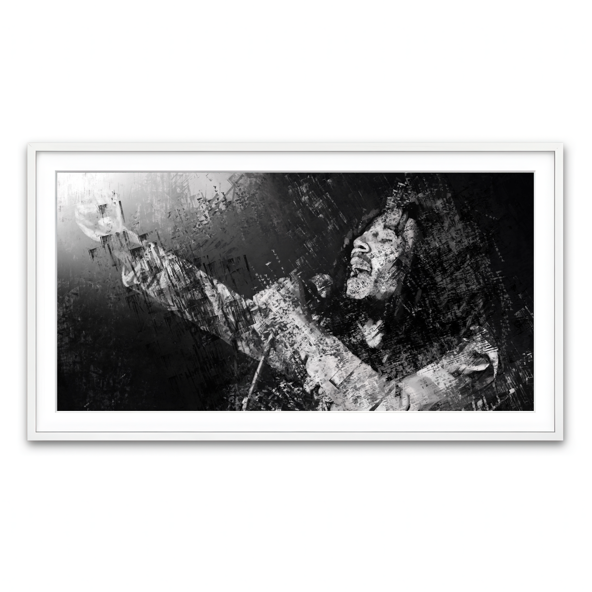 Framed Print 2x1 White