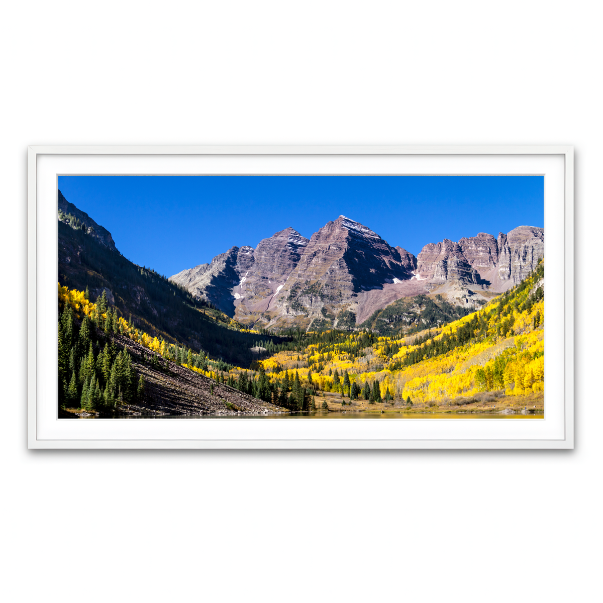 Framed Print 2x1 White
