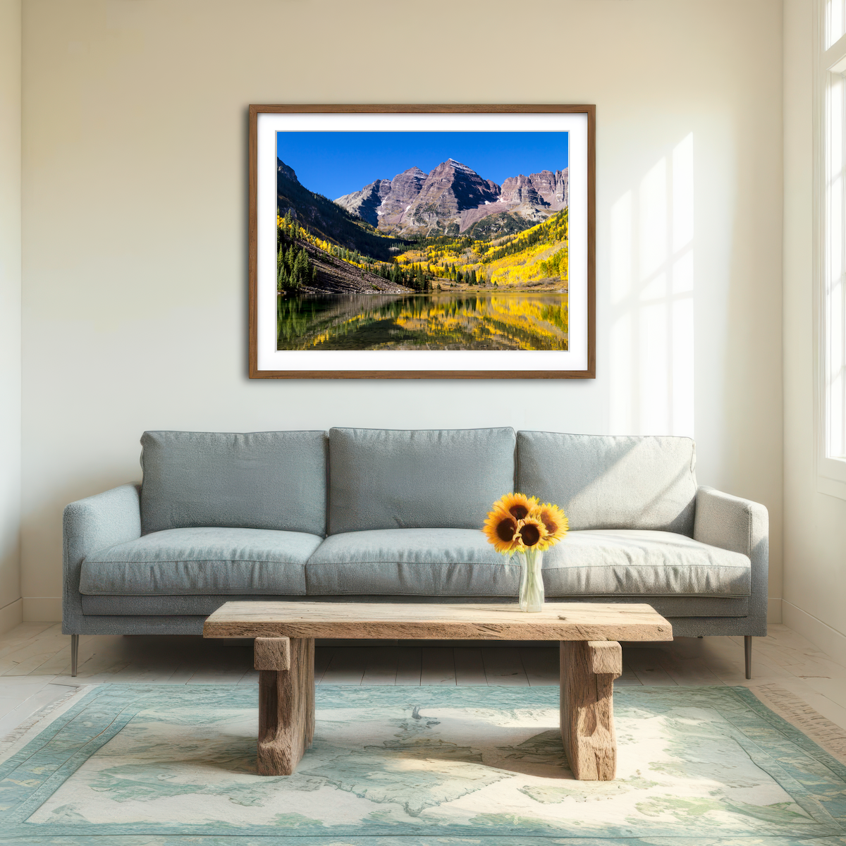 AUTO-MOCKUP ROOM | Maroon Bells Autumn Wall Art