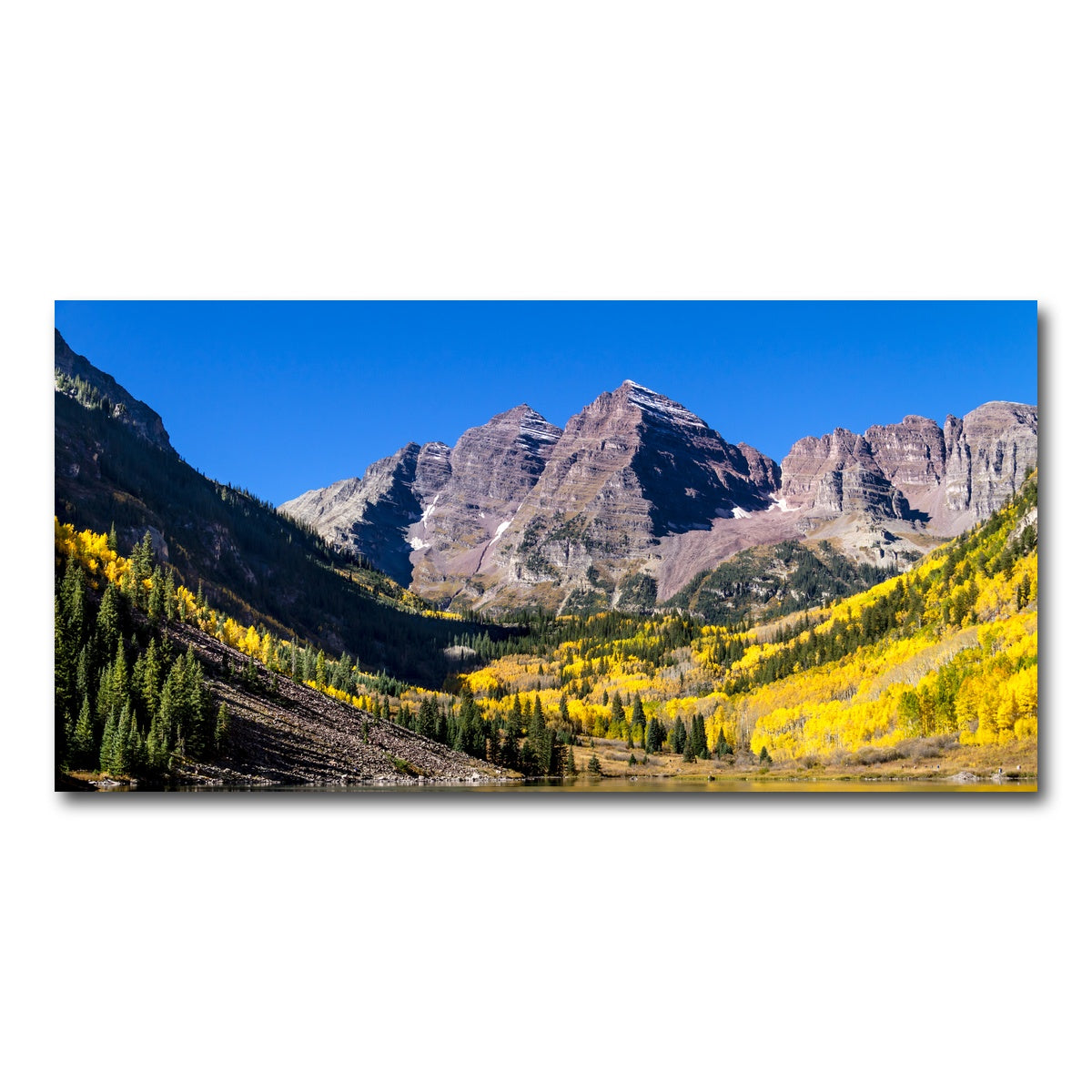AUTO-MOCKUP WHITE | Maroon Bells Autumn | 1 Piece | Gallery Wrap Canvas | group=2x1