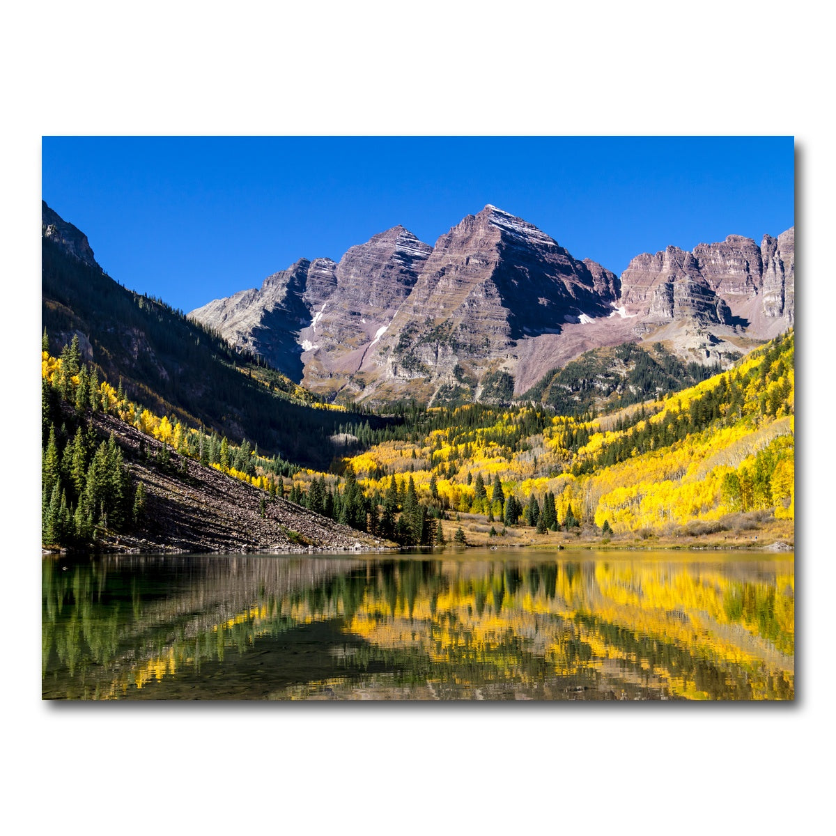 AUTO-MOCKUP WHITE | Maroon Bells Autumn | 1 Piece | Gallery Wrap Canvas | group=4x3