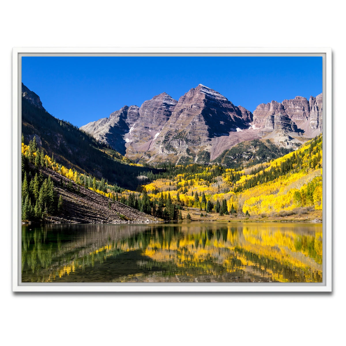 AUTO-MOCKUP WHITE | Maroon Bells Autumn | 1 Piece | White Framed Canvas | group=4x3