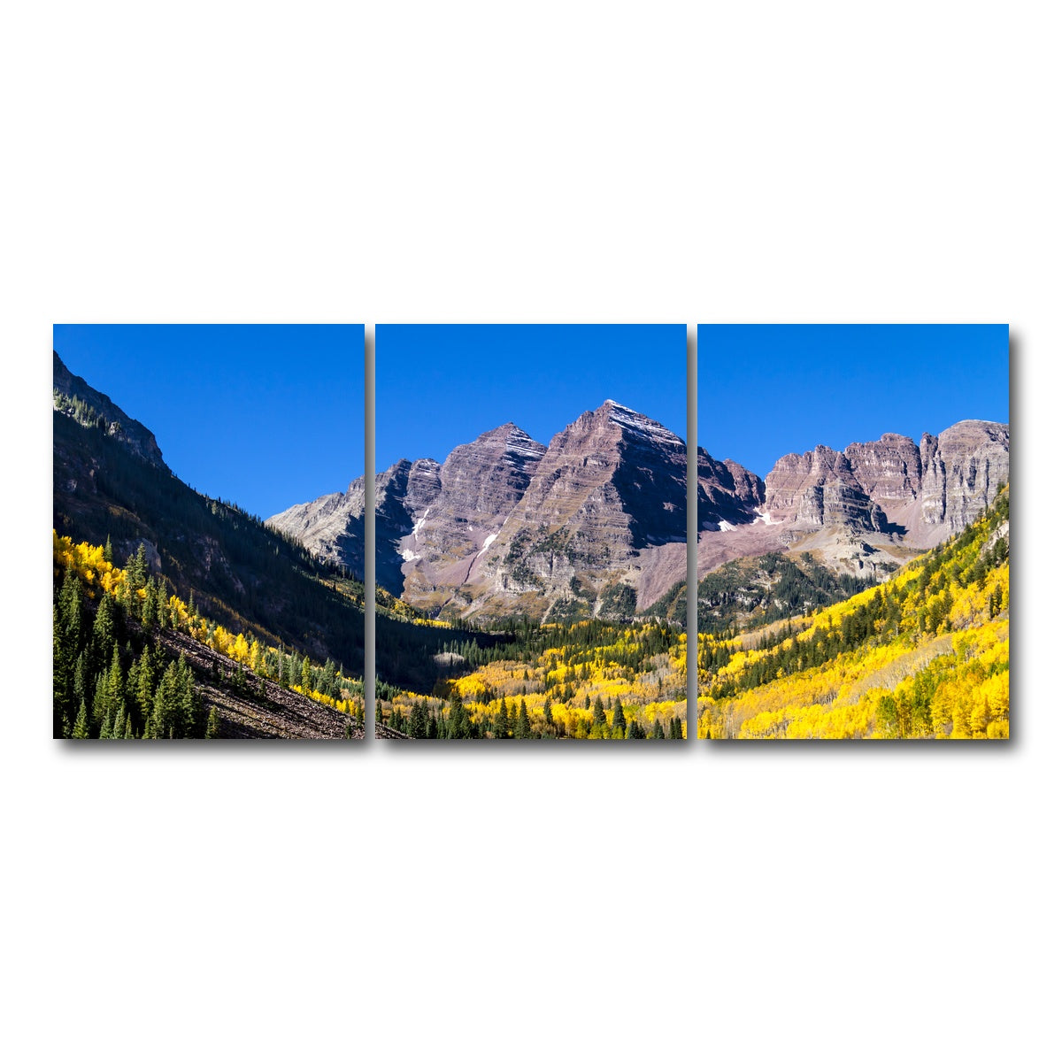 AUTO-MOCKUP WHITE | Maroon Bells Autumn | 3 Piece | Gallery Wrap Canvas | group=18x24
