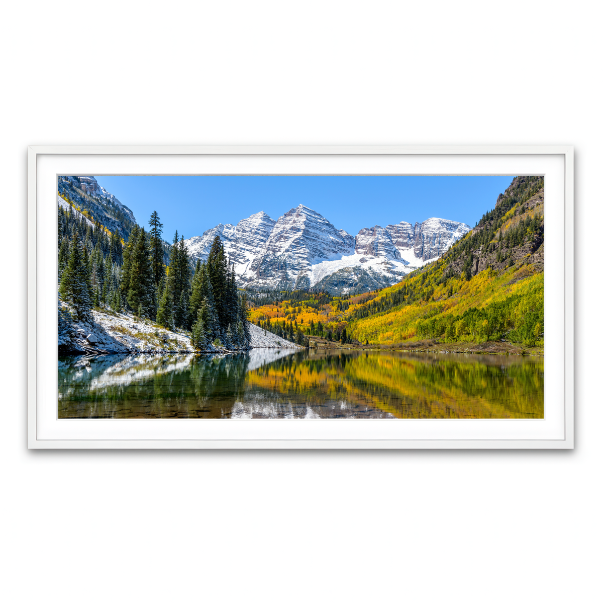 Framed Print 2x1 White