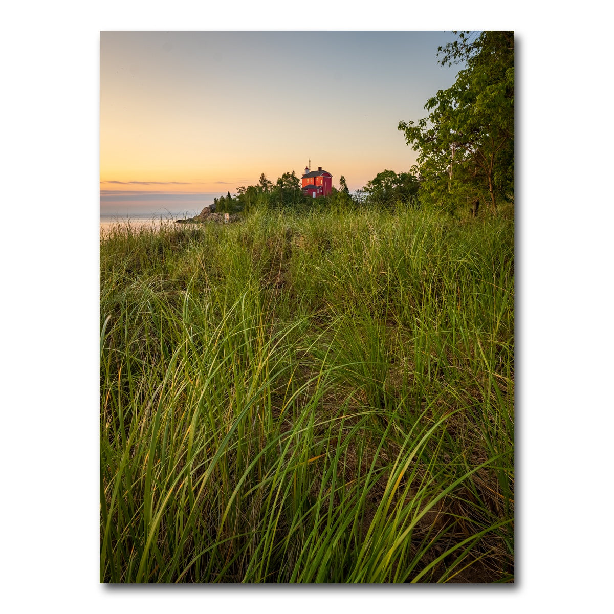 AUTO-MOCKUP WHITE | Marquette Harbor Lighthouse Morning | 1 Piece | Gallery Wrap Canvas | group=3x4