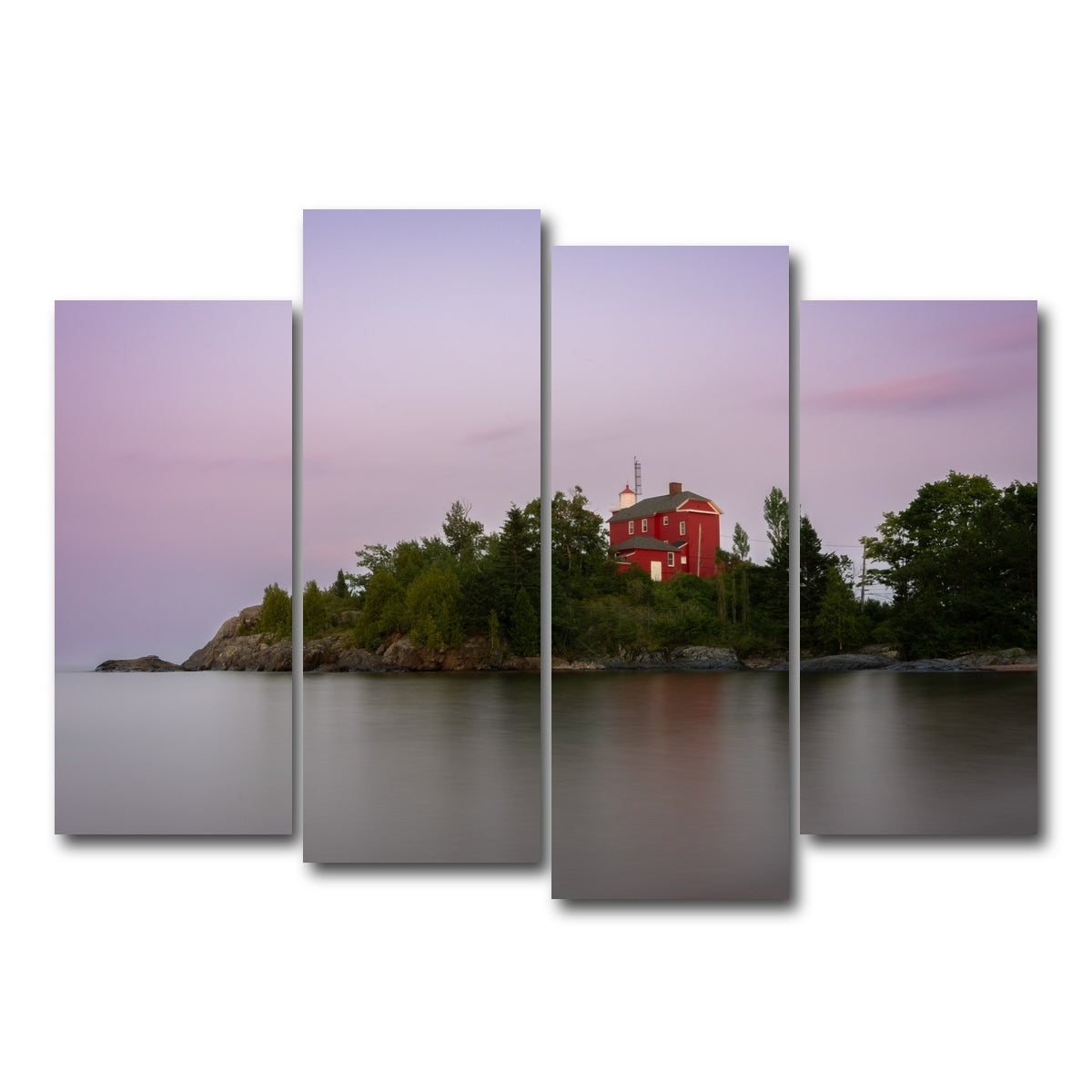 AUTO-MOCKUP WHITE | Marquette Harbor Lighthouse | 4 Piece | Gallery Wrap Canvas | group=4_normal