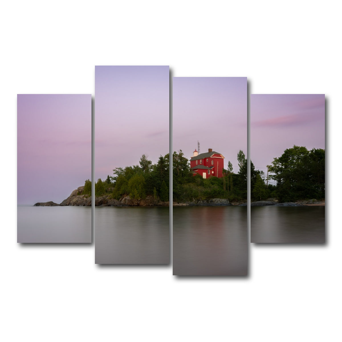 AUTO-MOCKUP WHITE | Marquette Harbor Lighthouse | 4 Piece | Gallery Wrap Canvas | group=4_short