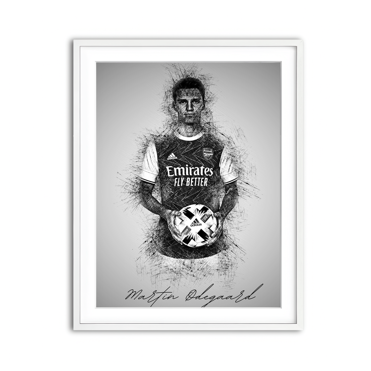 Framed Print 3x4 White