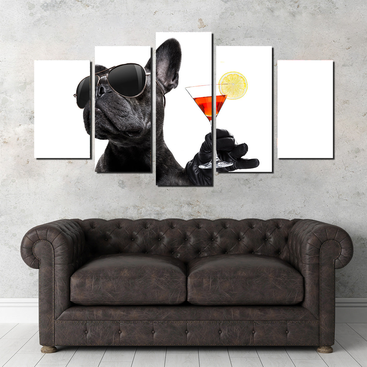 Martini Dog Wall Art