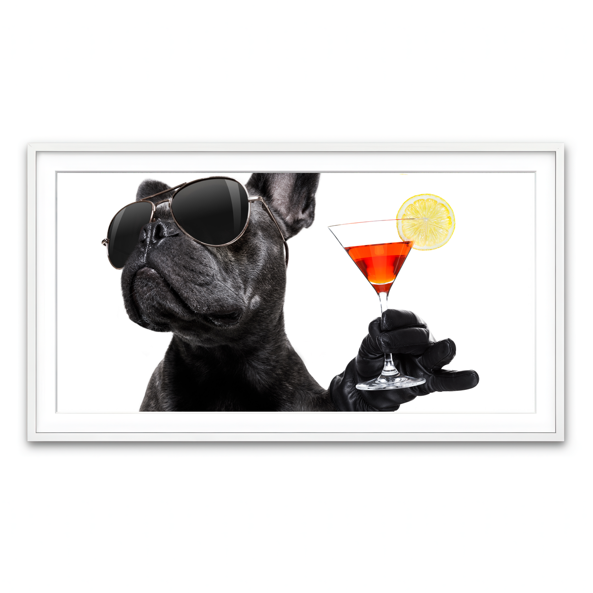 Framed Print 2x1 White