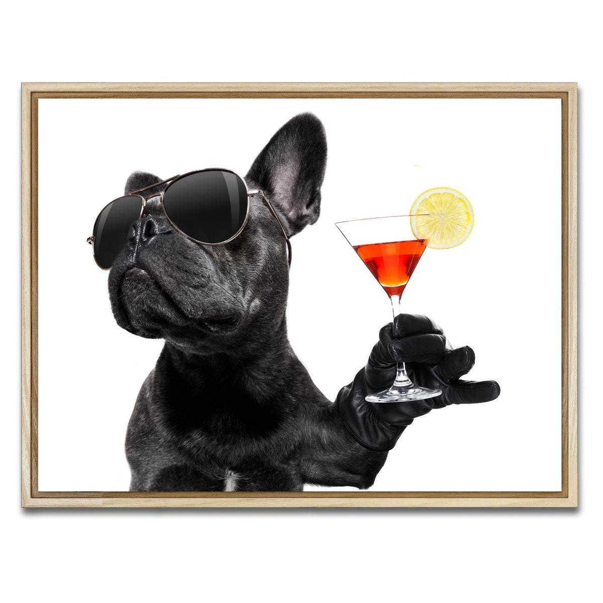 AUTO-MOCKUP WHITE | Martini Dog | 1 Piece | Natural Framed Canvas | group=4x3