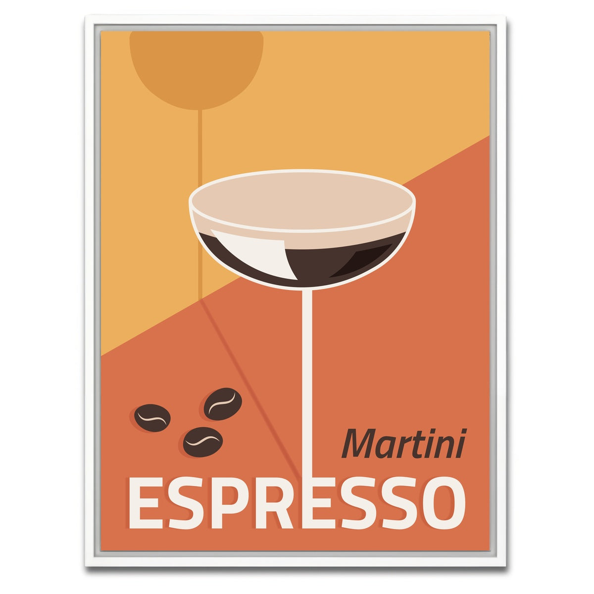 AUTO-MOCKUP WHITE | Martini Espresso Drink | 1 Piece | White Framed Canvas | group=3x4