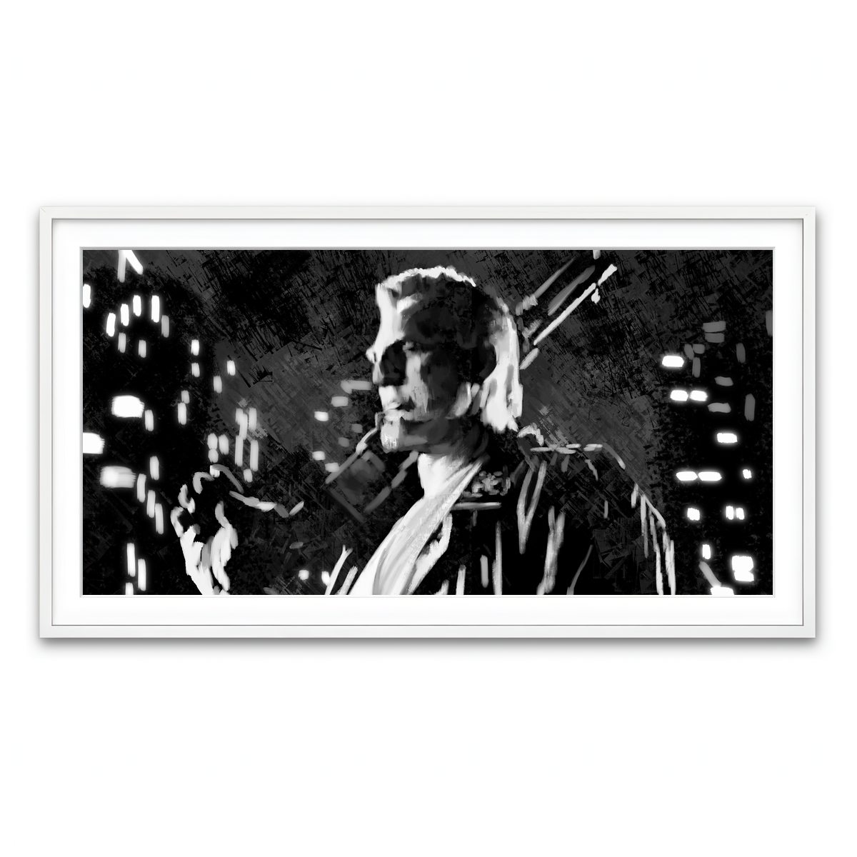 Framed Print 2x1 White