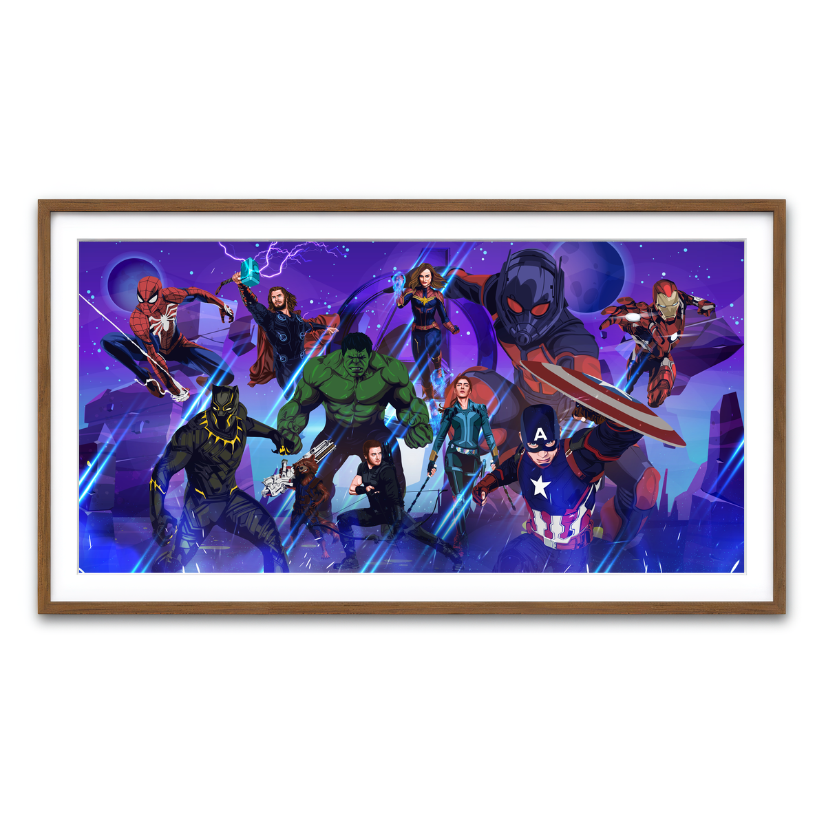 Framed Print 2x1 Walnut