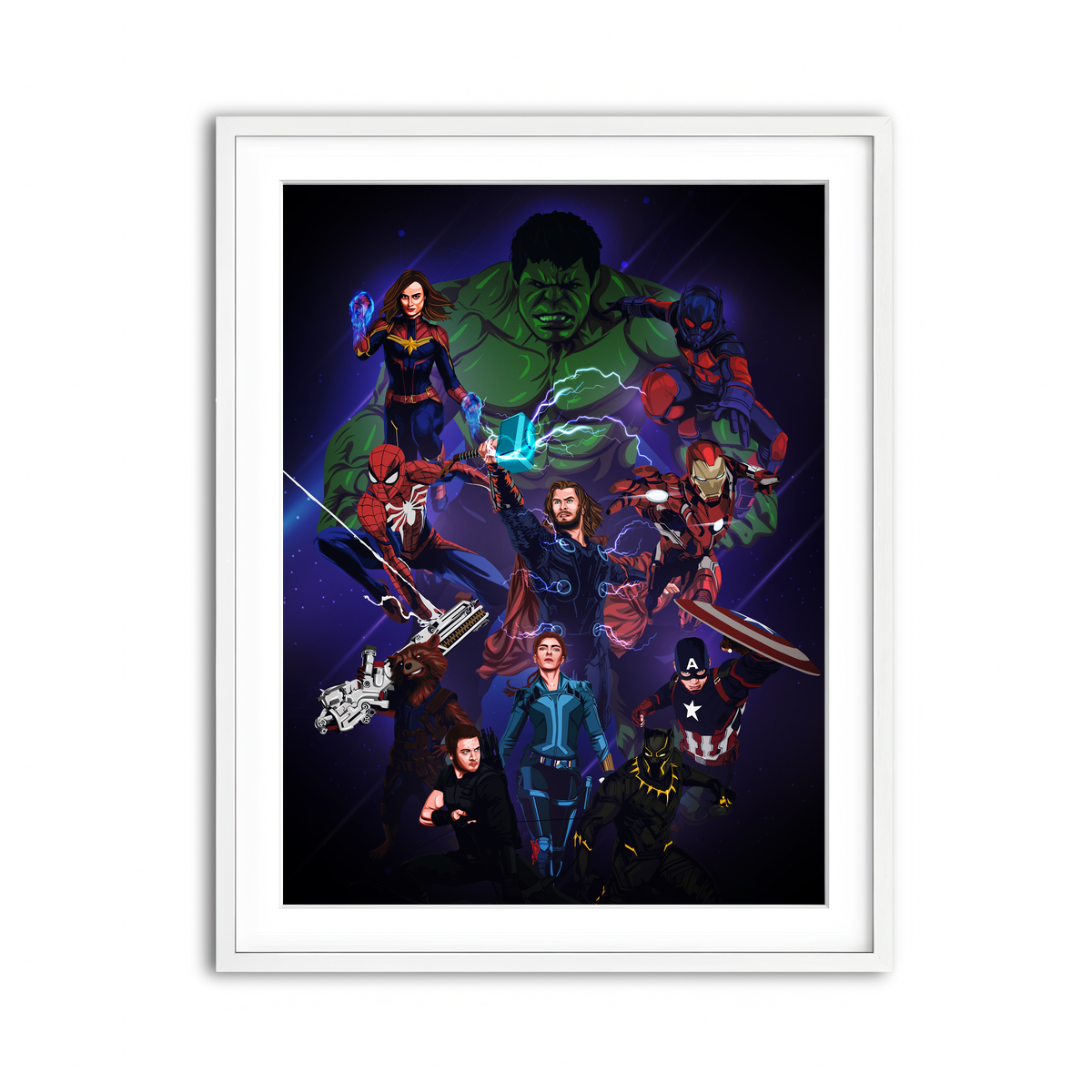 Framed Print 3x4 White