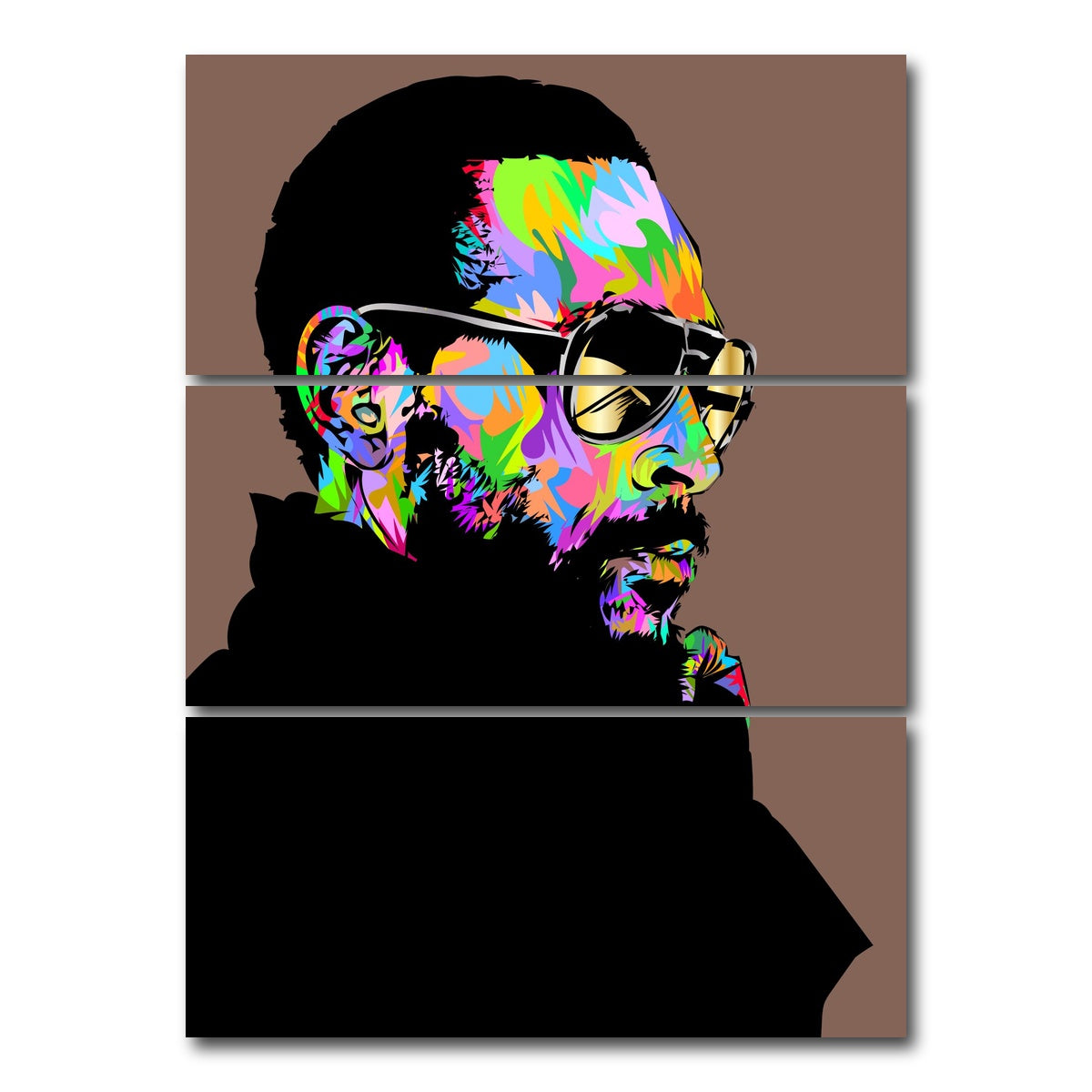 AUTO-MOCKUP WHITE | Marvin Gaye | 3 Piece | Gallery Wrap Canvas | group=8x18_stacked