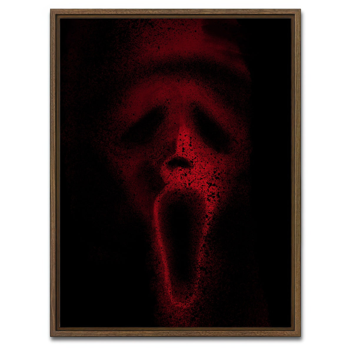 AUTO-MOCKUP WHITE | Mask splatter | 1 Piece | Walnut Framed Canvas | group=3x4