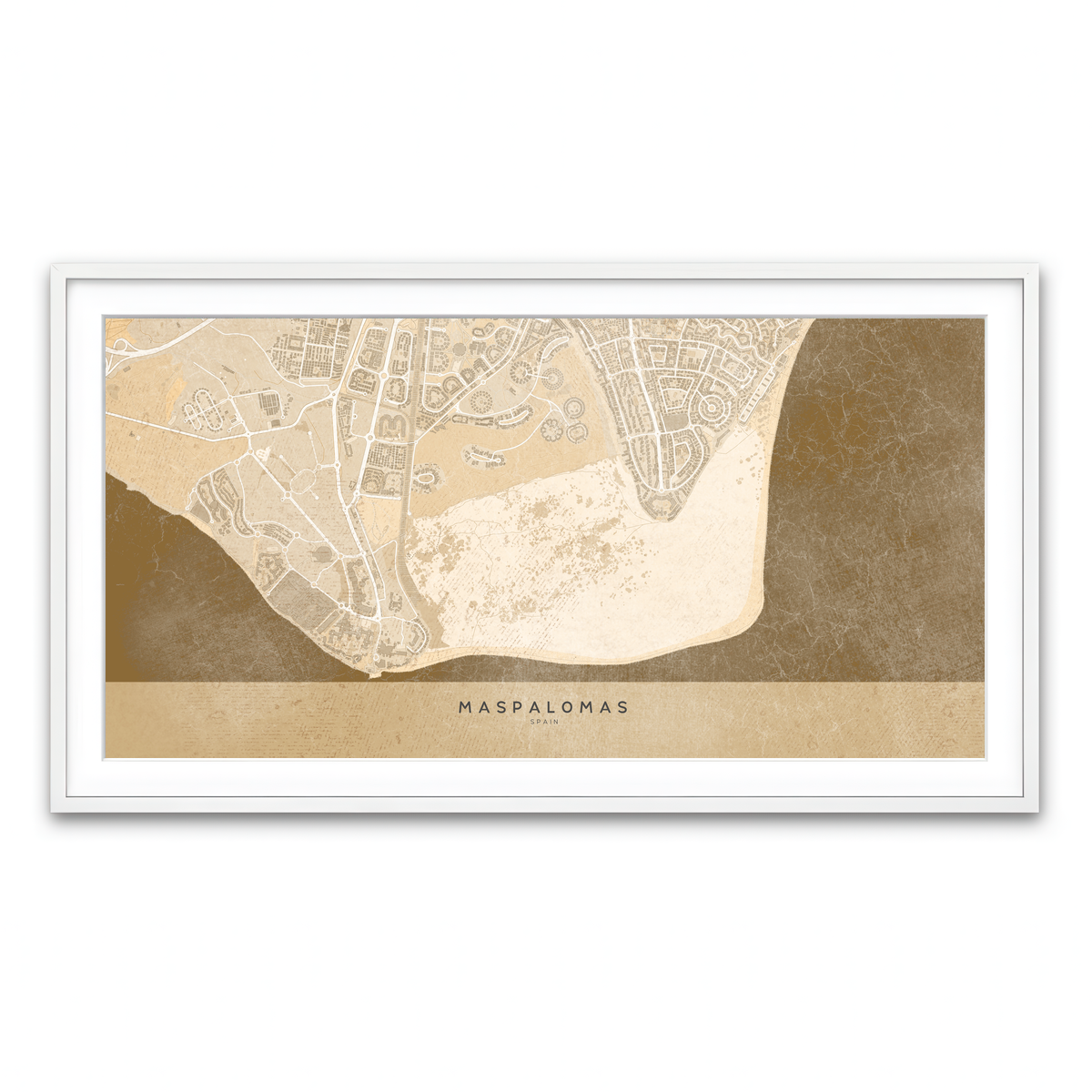 Framed Print 2x1 White