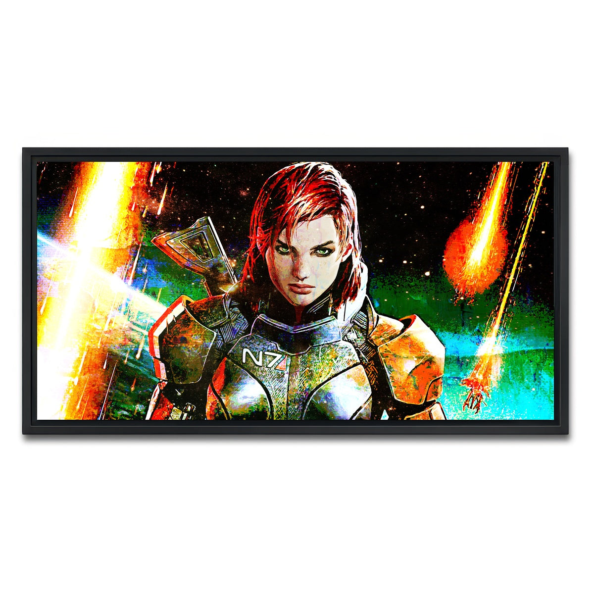AUTO-MOCKUP WHITE | Mass Effect Femshep | 1 Piece | Black Framed Canvas | group=2x1